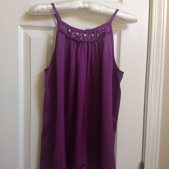 Bisou Bisou Purple Spaghetti Strap Tank Top XS - Picture 2 of 7